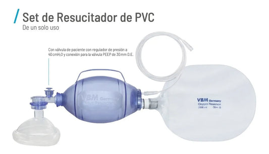 Reanimador Manual Desechable Con Válvula Ambu